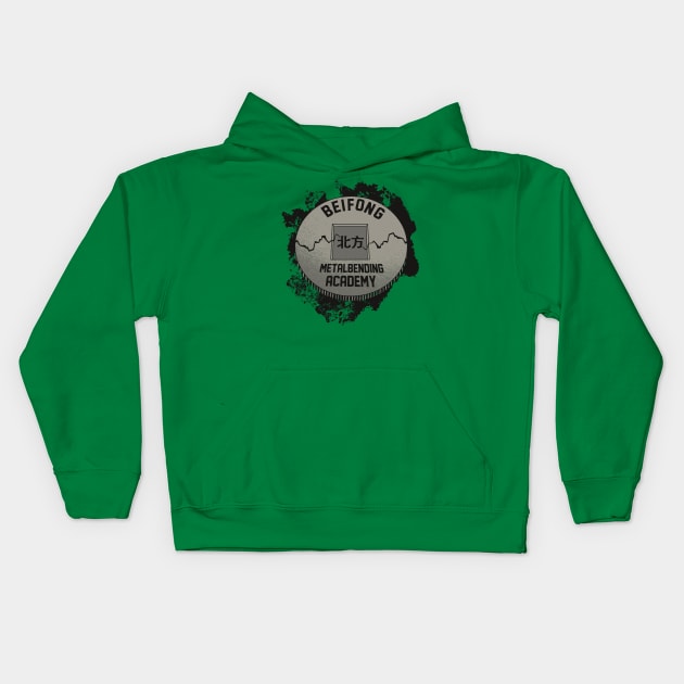 Beifong Metalbending Academy Kids Hoodie by RachaelMakesShirts